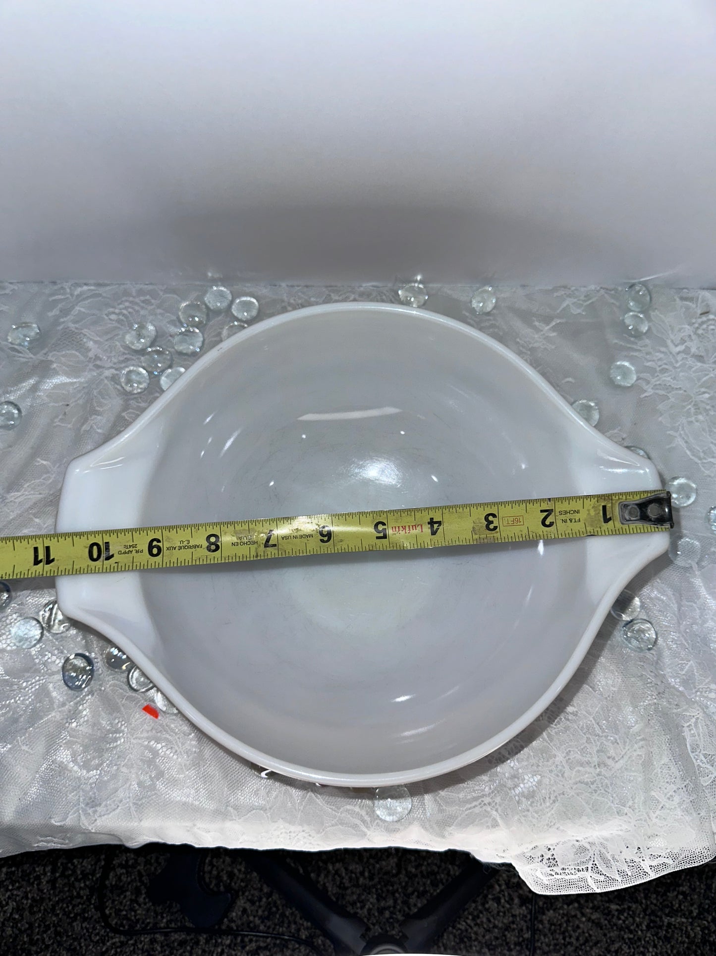 Vintage Pyrex #443 Woodland Brown (Beige) Cinderella Mixing Bowl 2.5 Quart