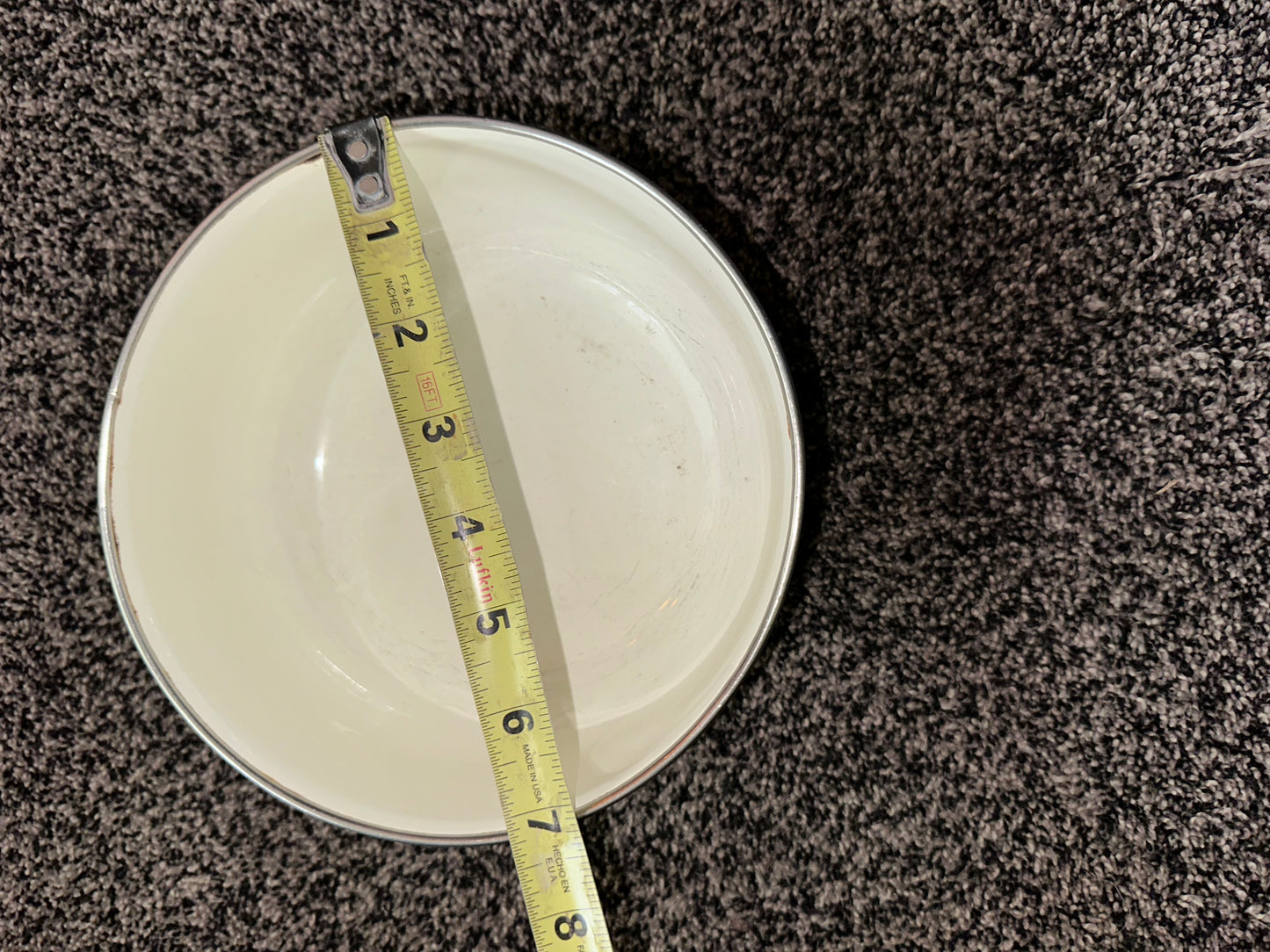 Two Vintage enamel bowls with fruit