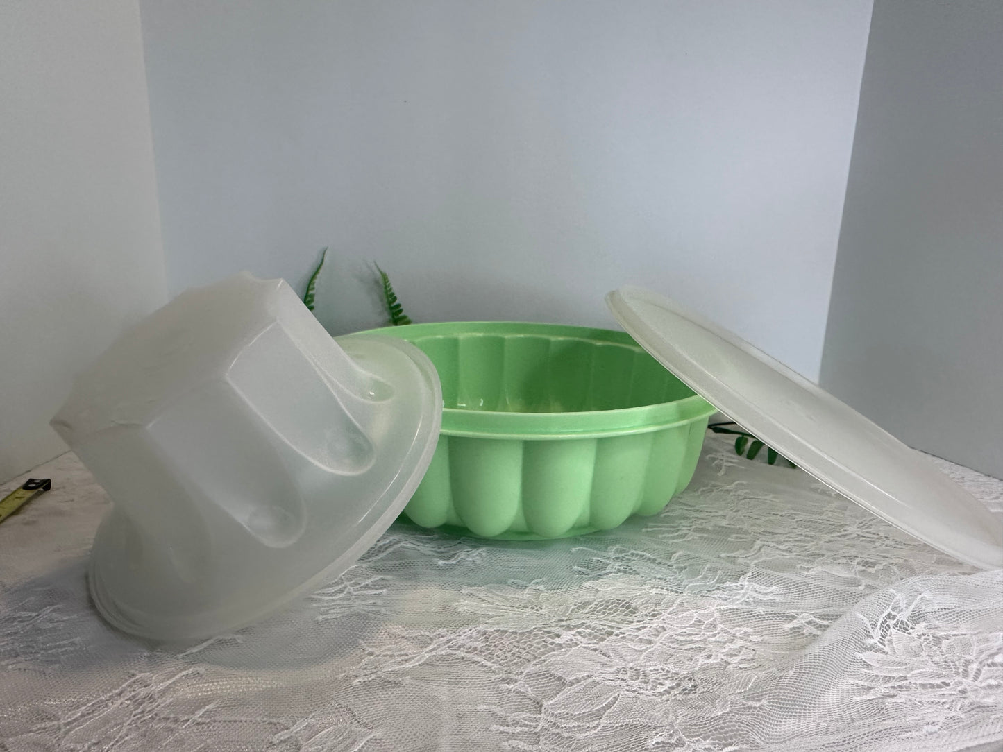 Tupperware jello mold mint green