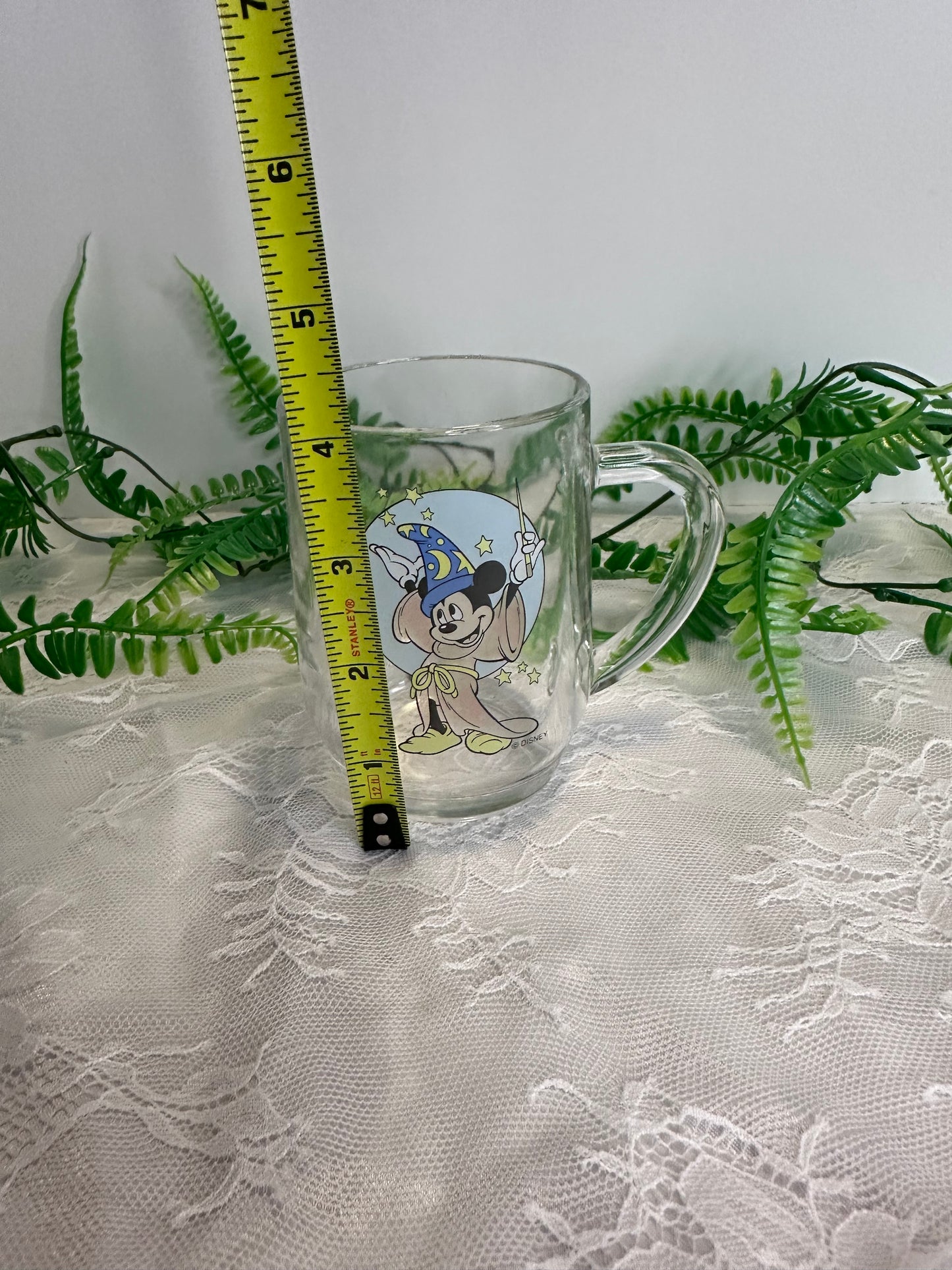 Vintage Disney Mickey Mouse glass mug