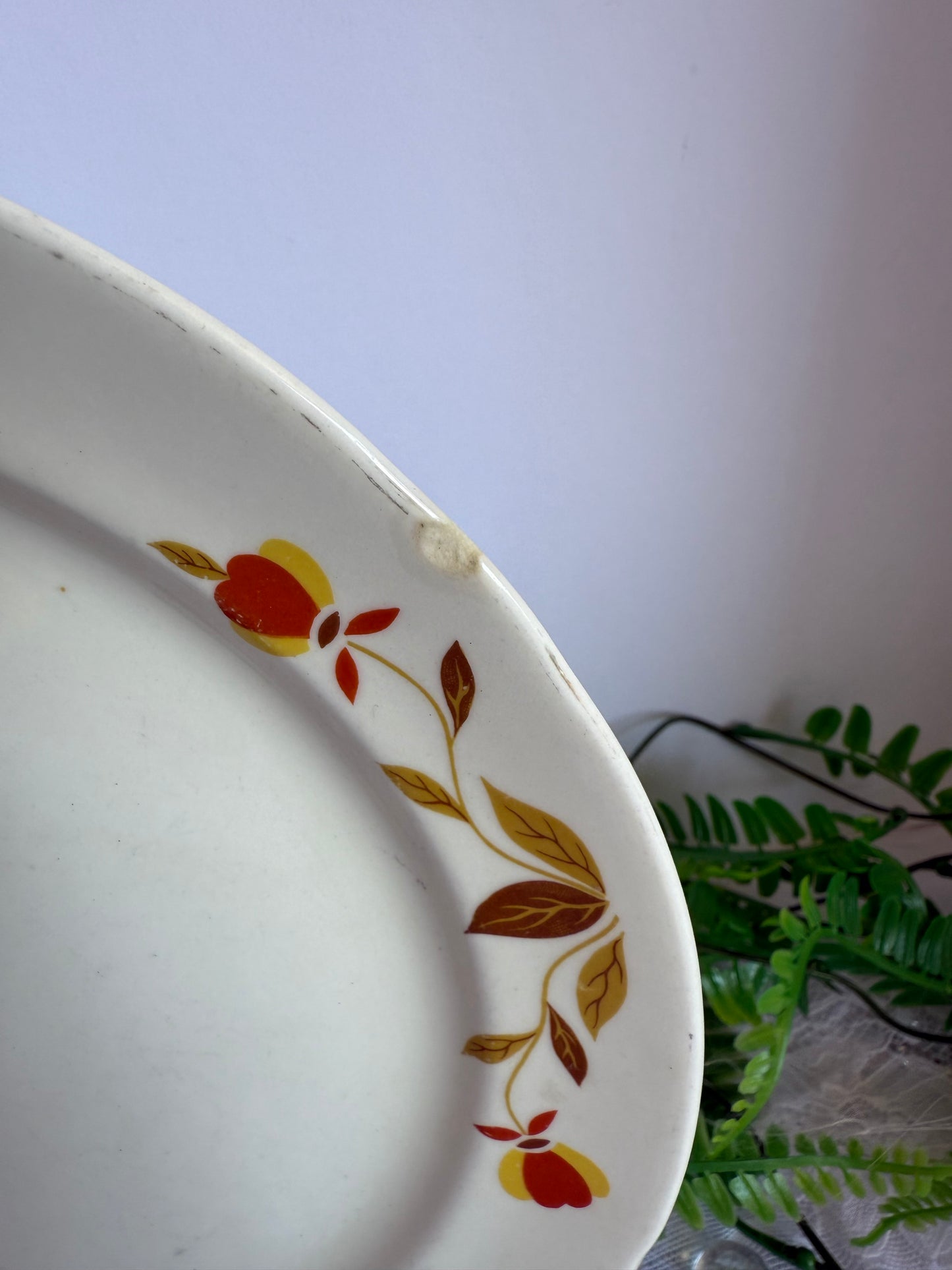 Superior Hall Autumn leaves plate