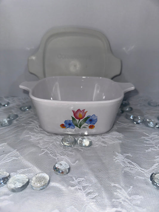 Vintage Corningware Tulip Fresh Cut Petite Casserole Dish 700 ml