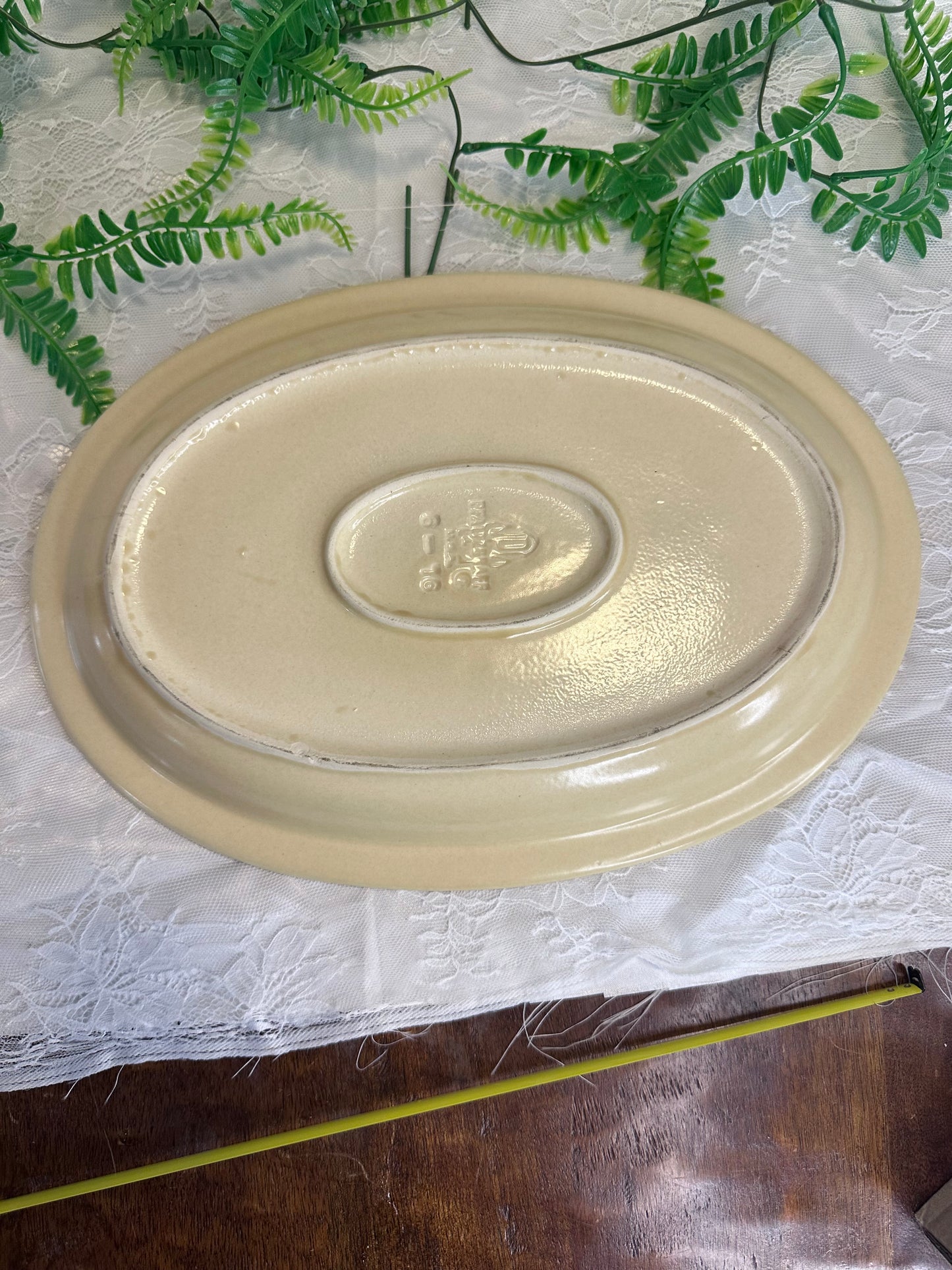 Vintage Pfaltzgraff Village Serving Platter Beige Brown