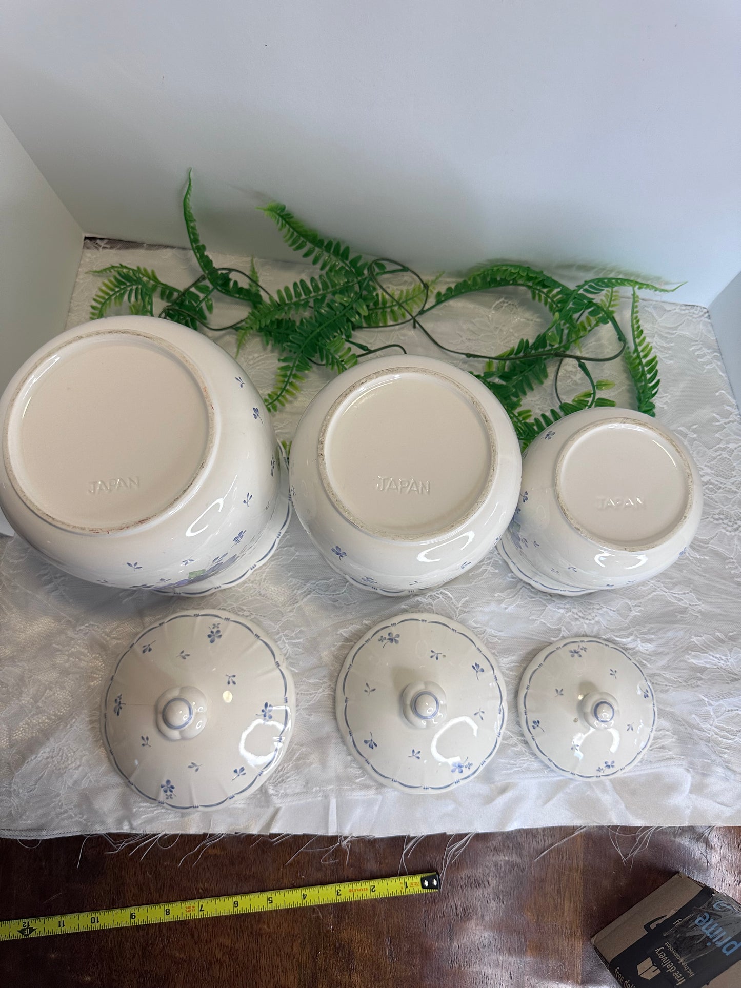 Vtg Nikko Provincial Designs Japan Dauphine Floral Canister Set Of 4