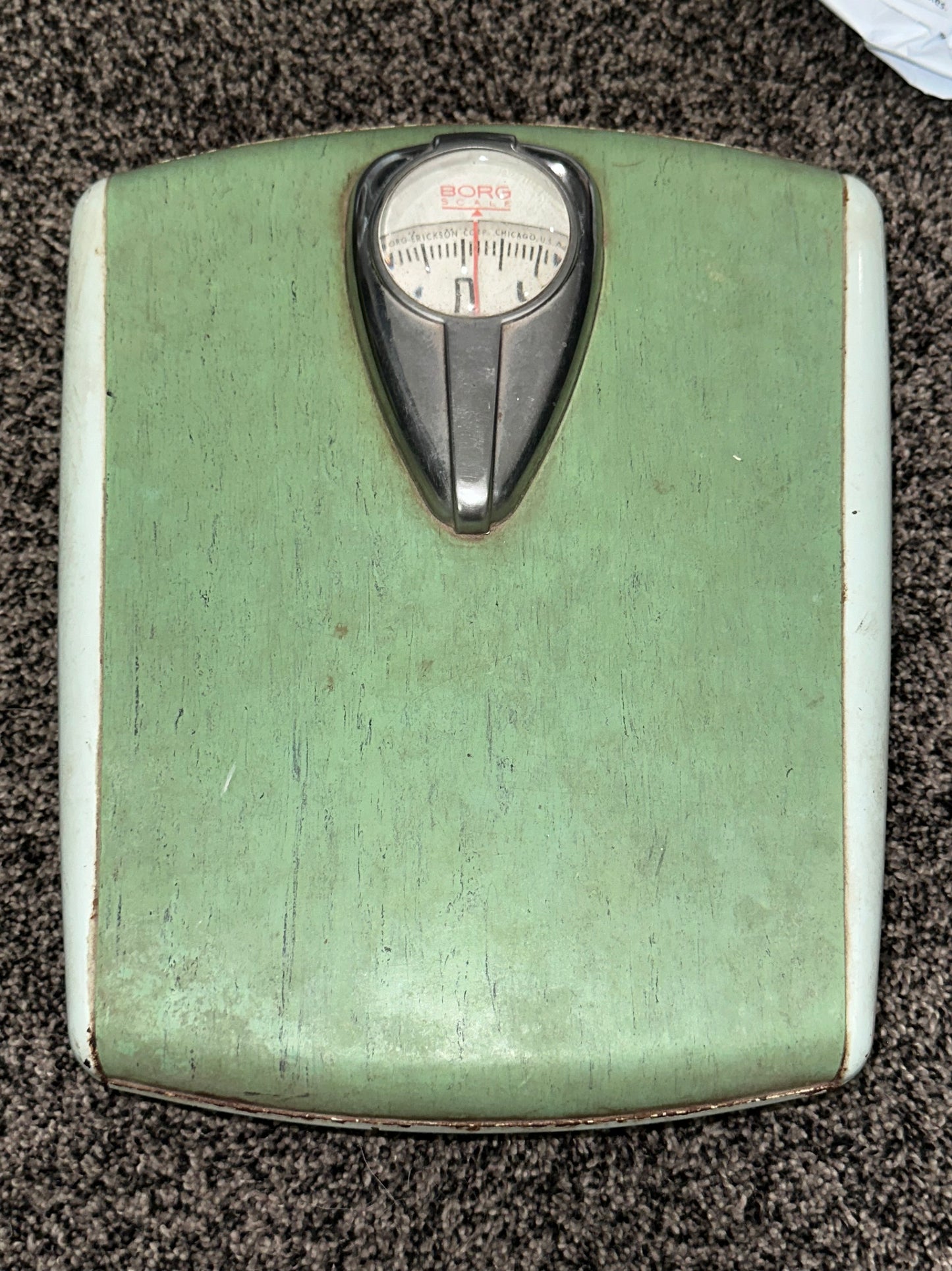 Vintage Borg Bathroom Scale Mid Century Art Deco