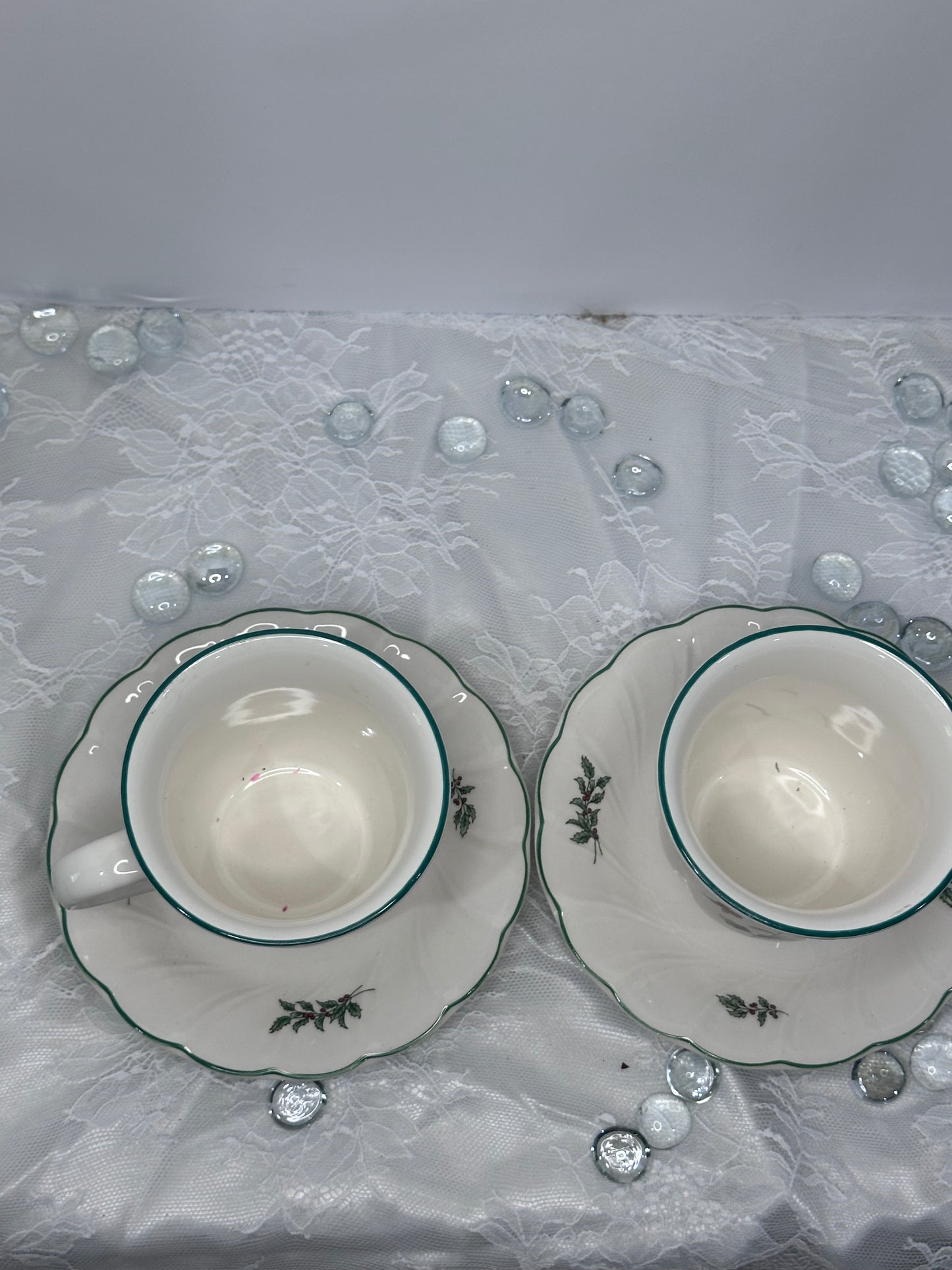 Pfaltzgraff Winterberry Tea Cup and Saucer set of 2