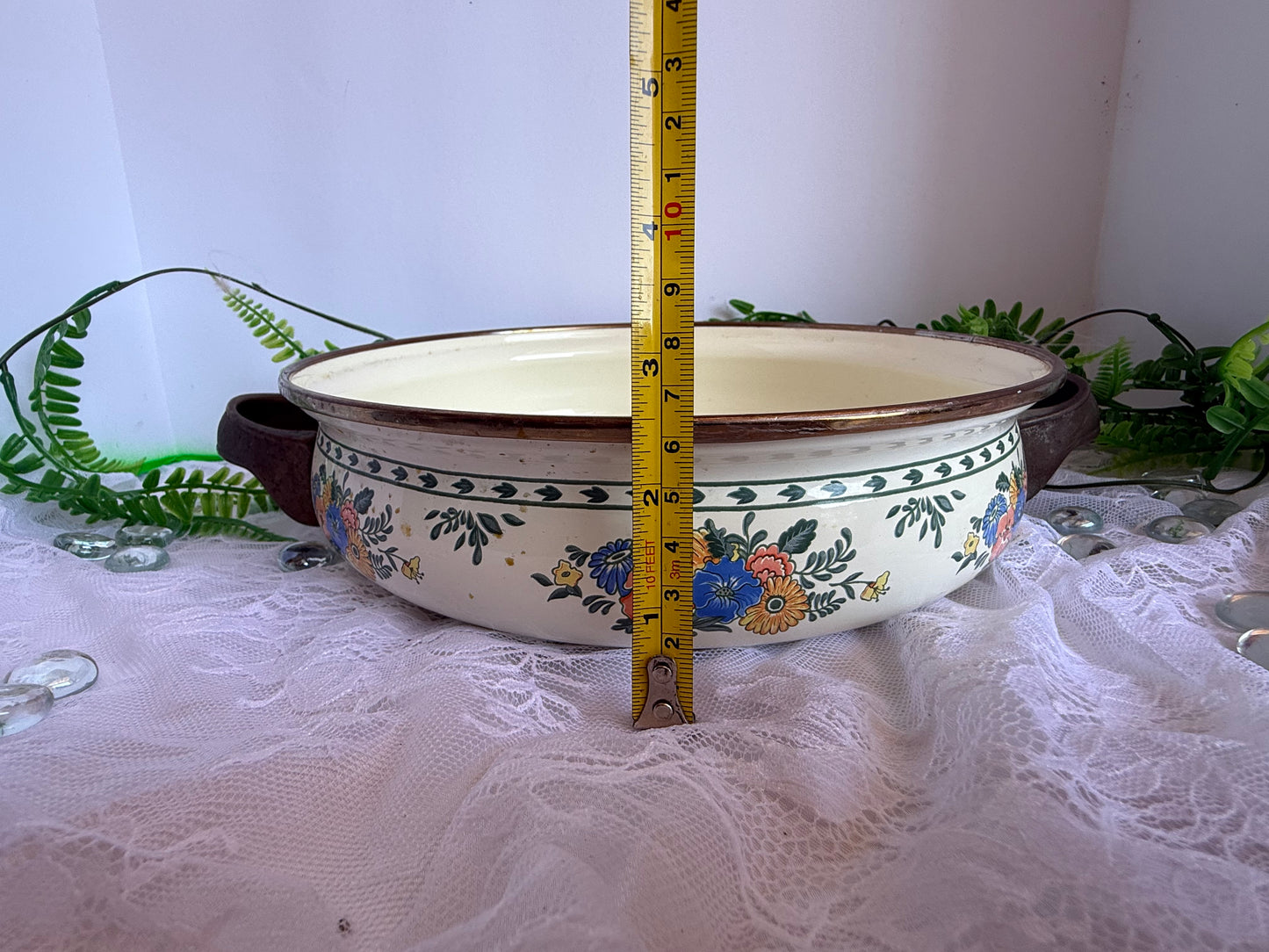 Vintage enamel pan