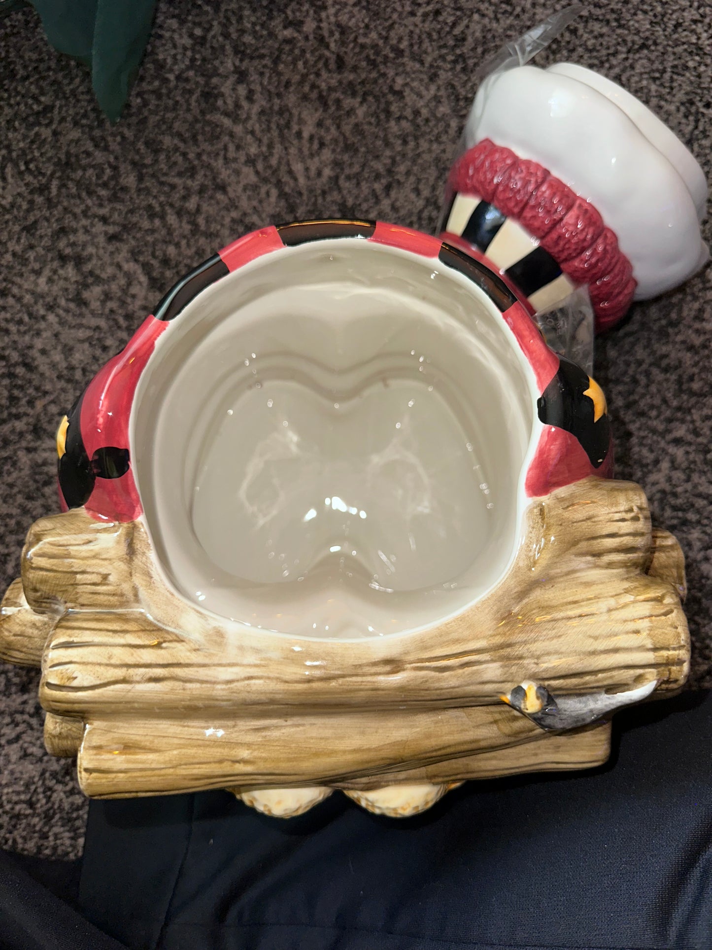 Sakura 1998 Debbie Mumm Woodland Santa Cookie Jar