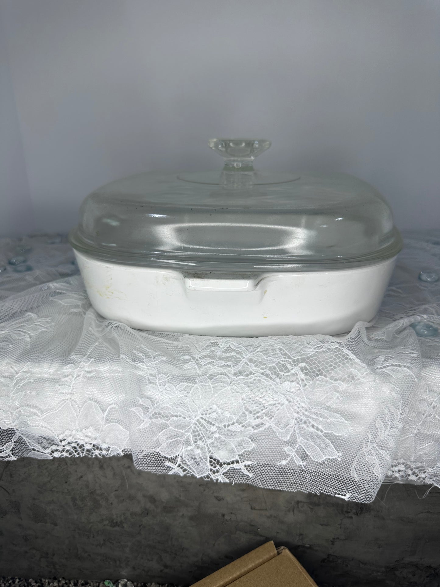 Corning Ware 10 Inch Blue Cornflower Covered Casserole W/ Dome Lid