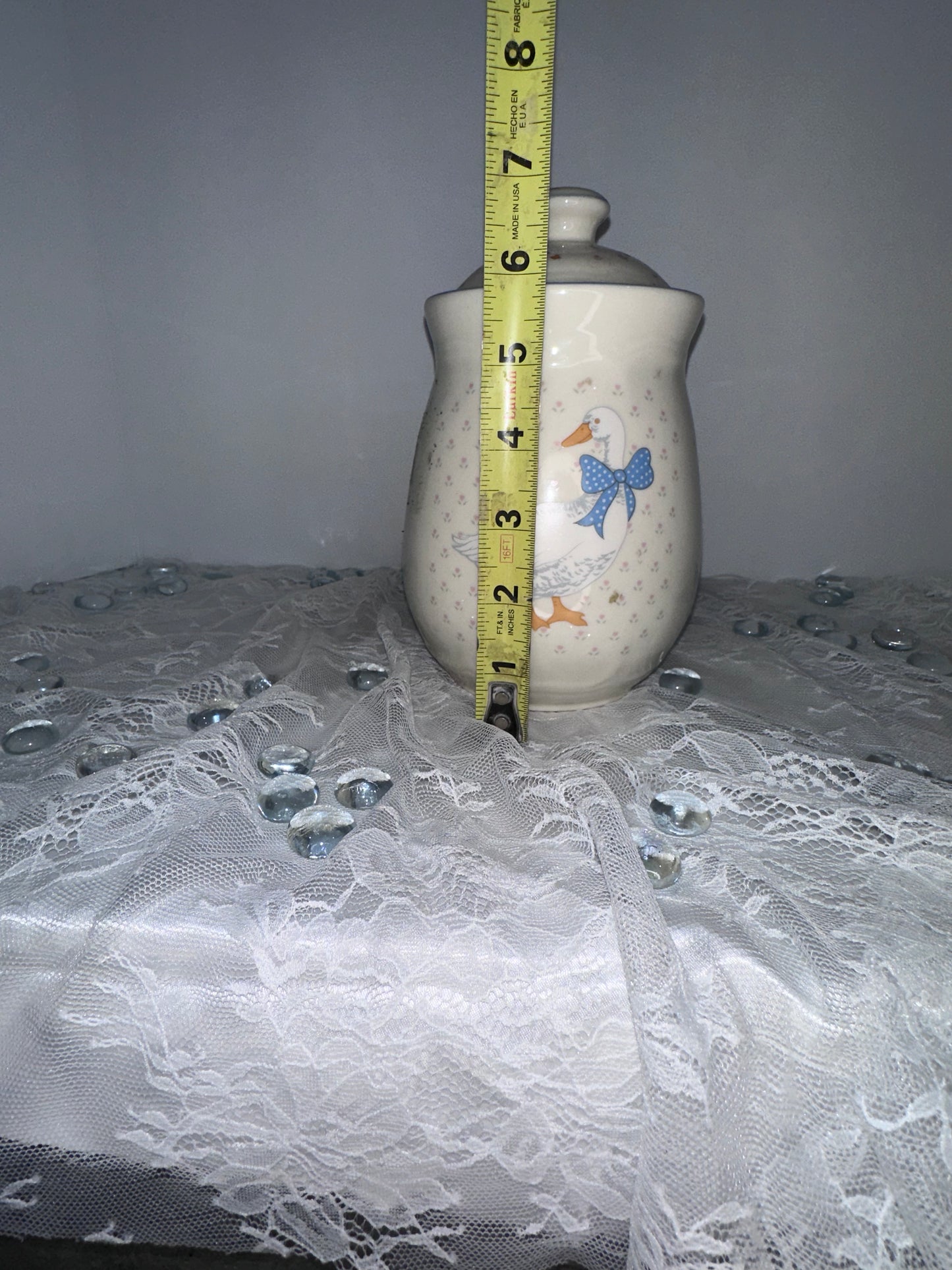 Tienshan Stoneware Aunt Rhody 4 Pc Canister Set Country Geese Design Ducks