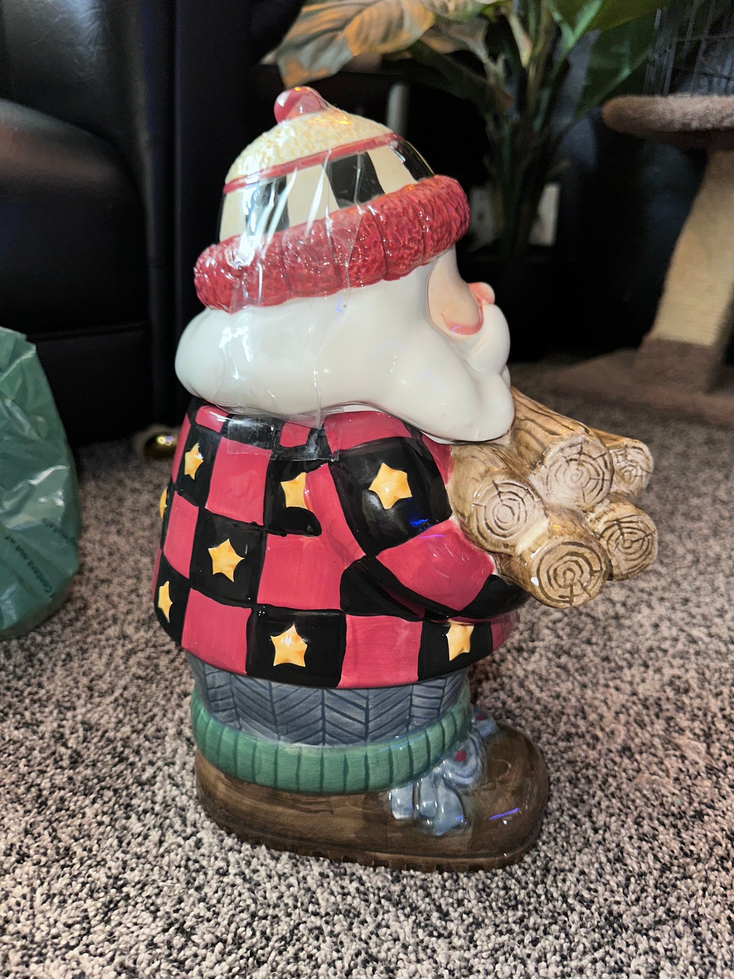 Sakura 1998 Debbie Mumm Woodland Santa Cookie Jar