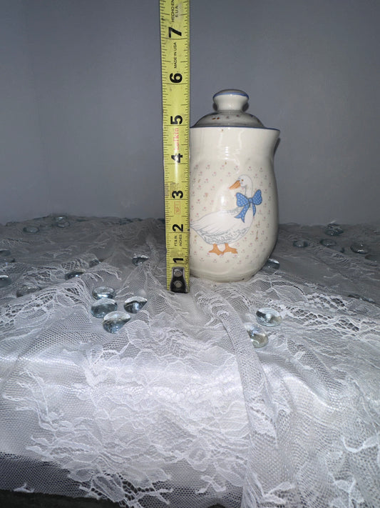 Tienshan Stoneware Aunt Rhody 4 Pc Canister Set Country Geese Design Ducks