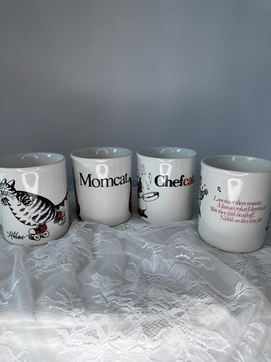Set of 5 Cat mugs