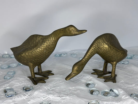 Vintage Brass Ducks