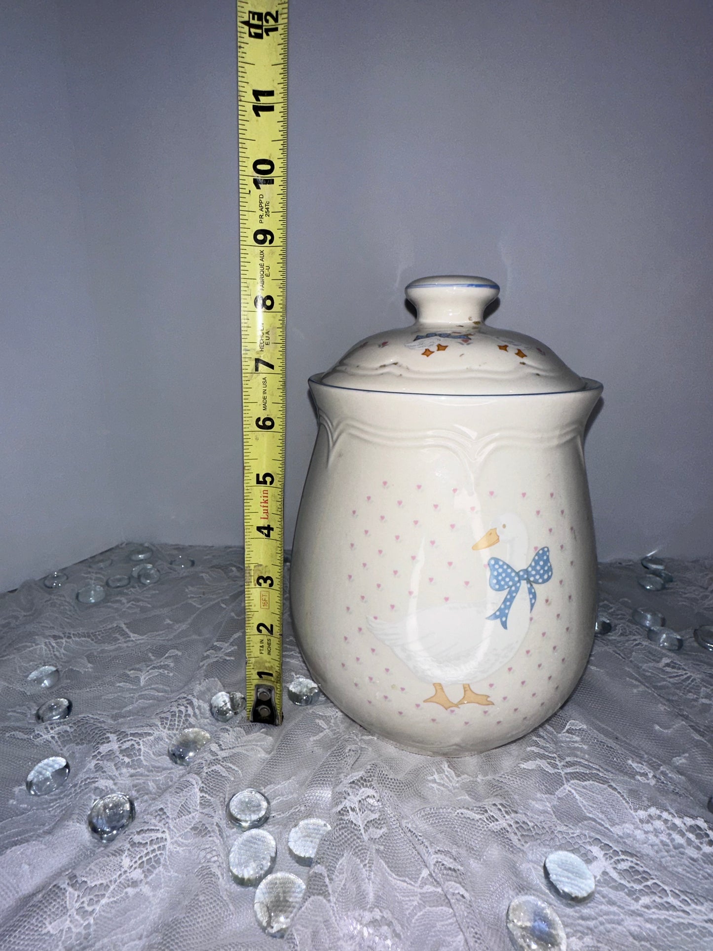 Tienshan Stoneware Aunt Rhody 4 Pc Canister Set Country Geese Design Ducks