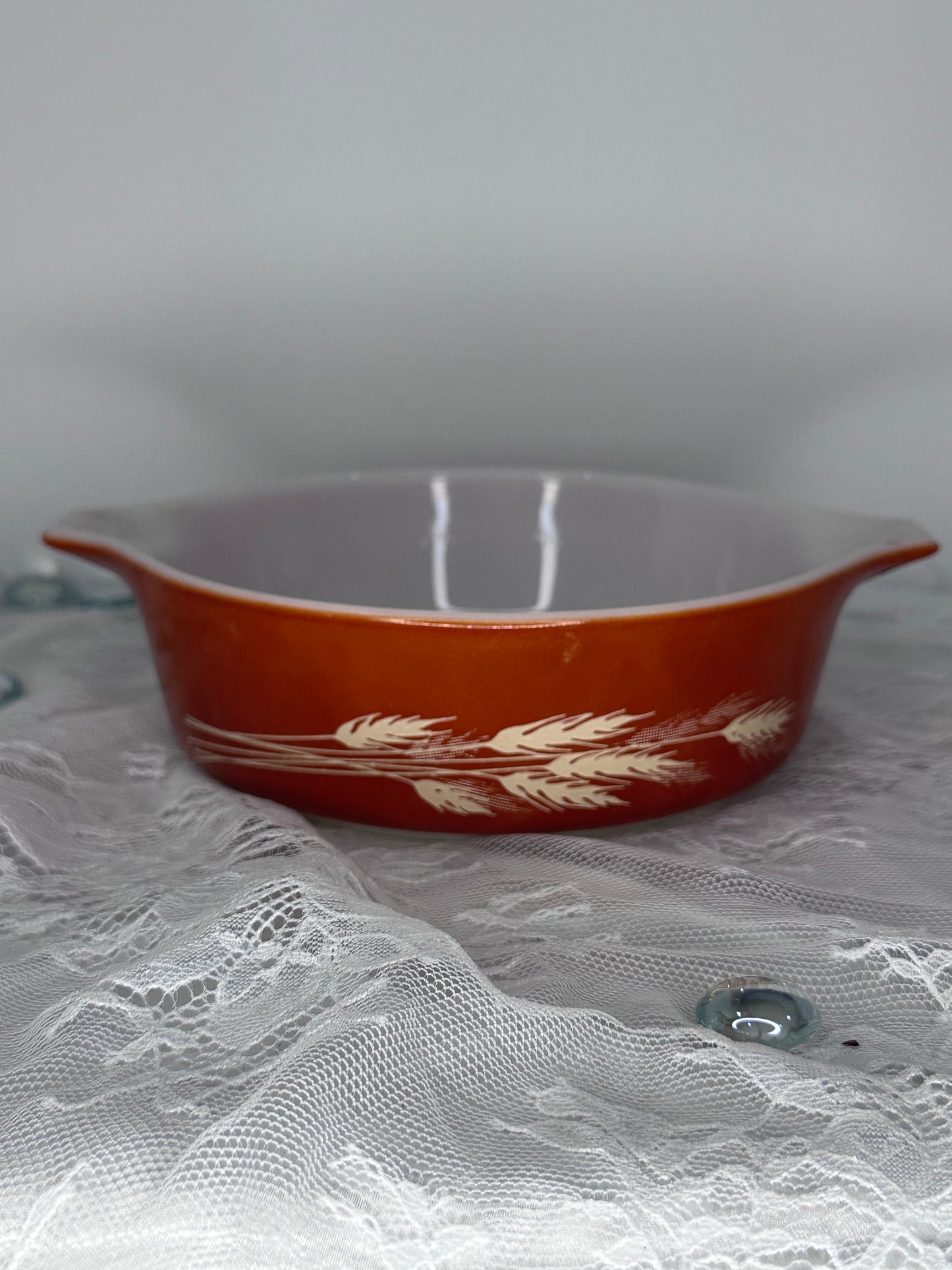 RETRO-PYREX '79 XS Autumn-Harvest  Round Cinderella Casserole - No Lid