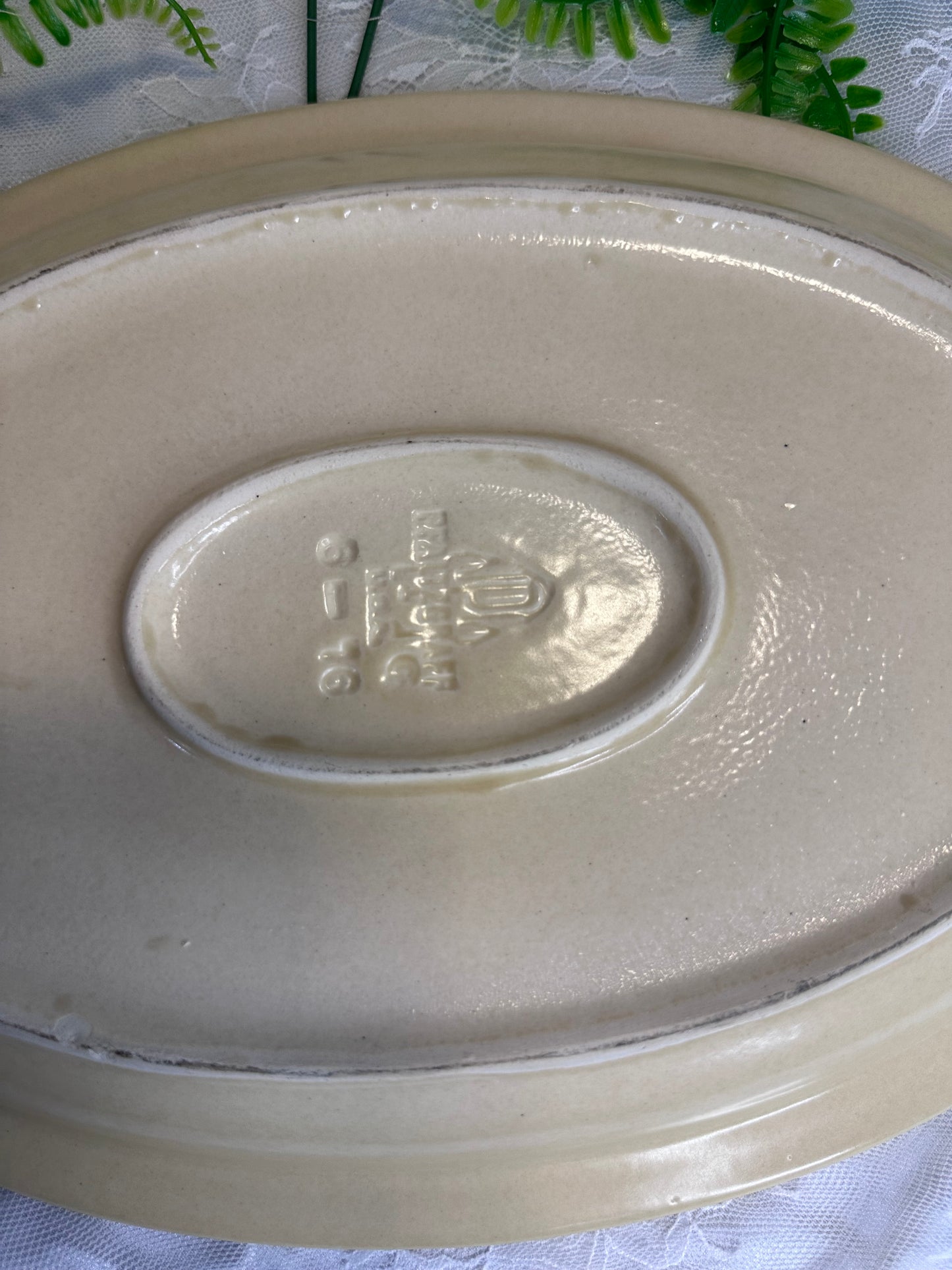 Vintage Pfaltzgraff Village Serving Platter Beige Brown