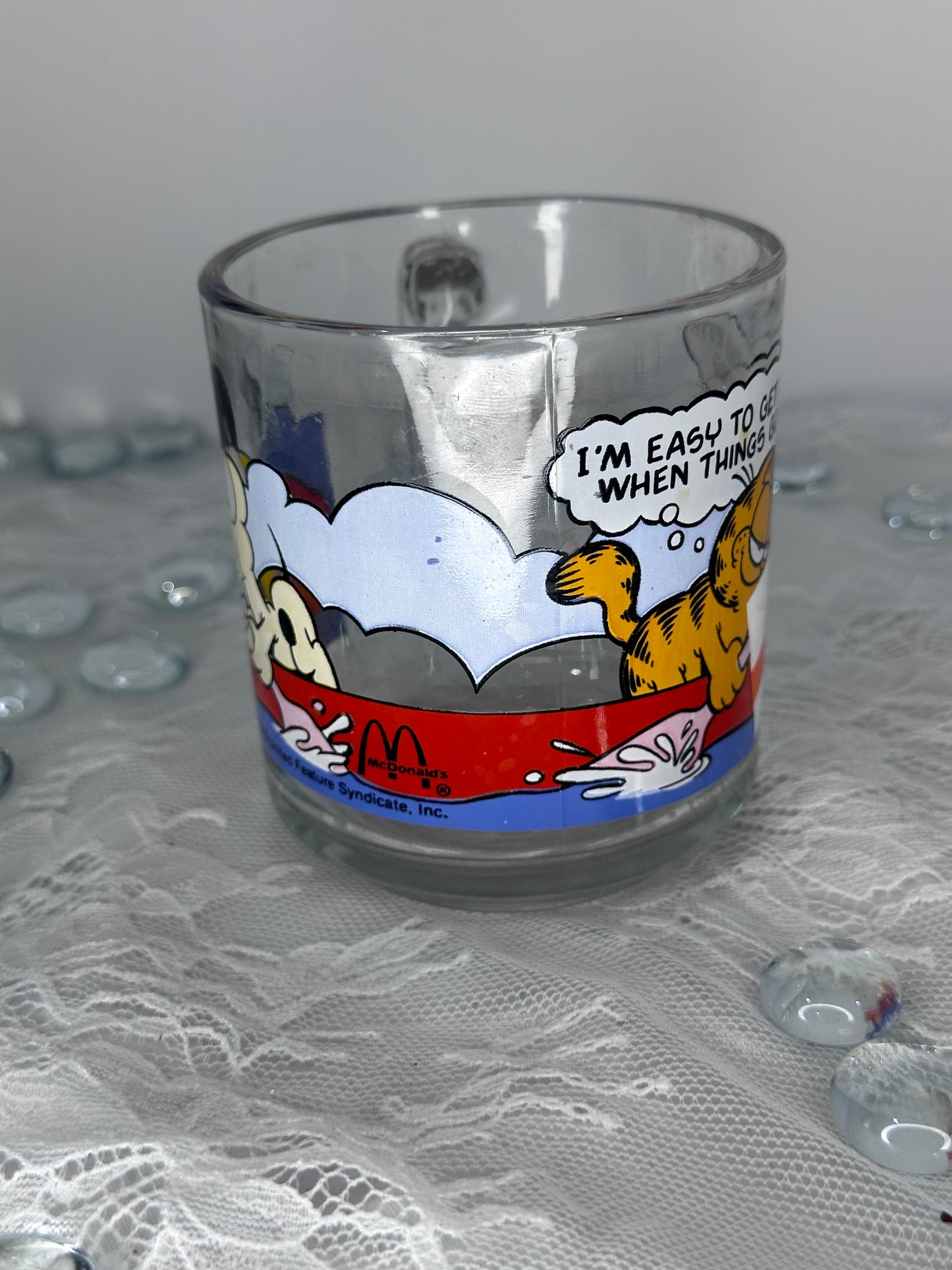 Vintage 1978 McDonald's Jim Davis Glass Garfield Mug USA