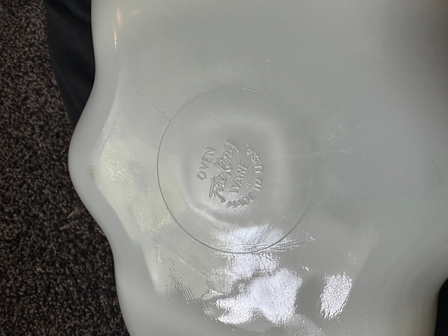 Fire king milk glass tray set of 2