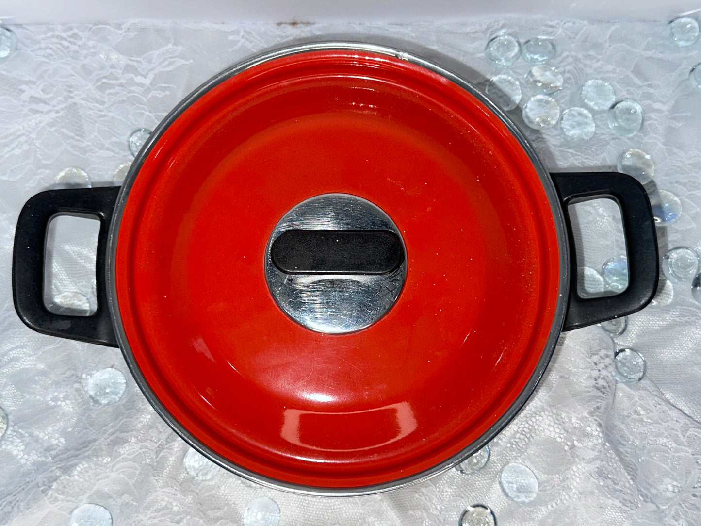 Vintage Enamel MidCentury Fancipan