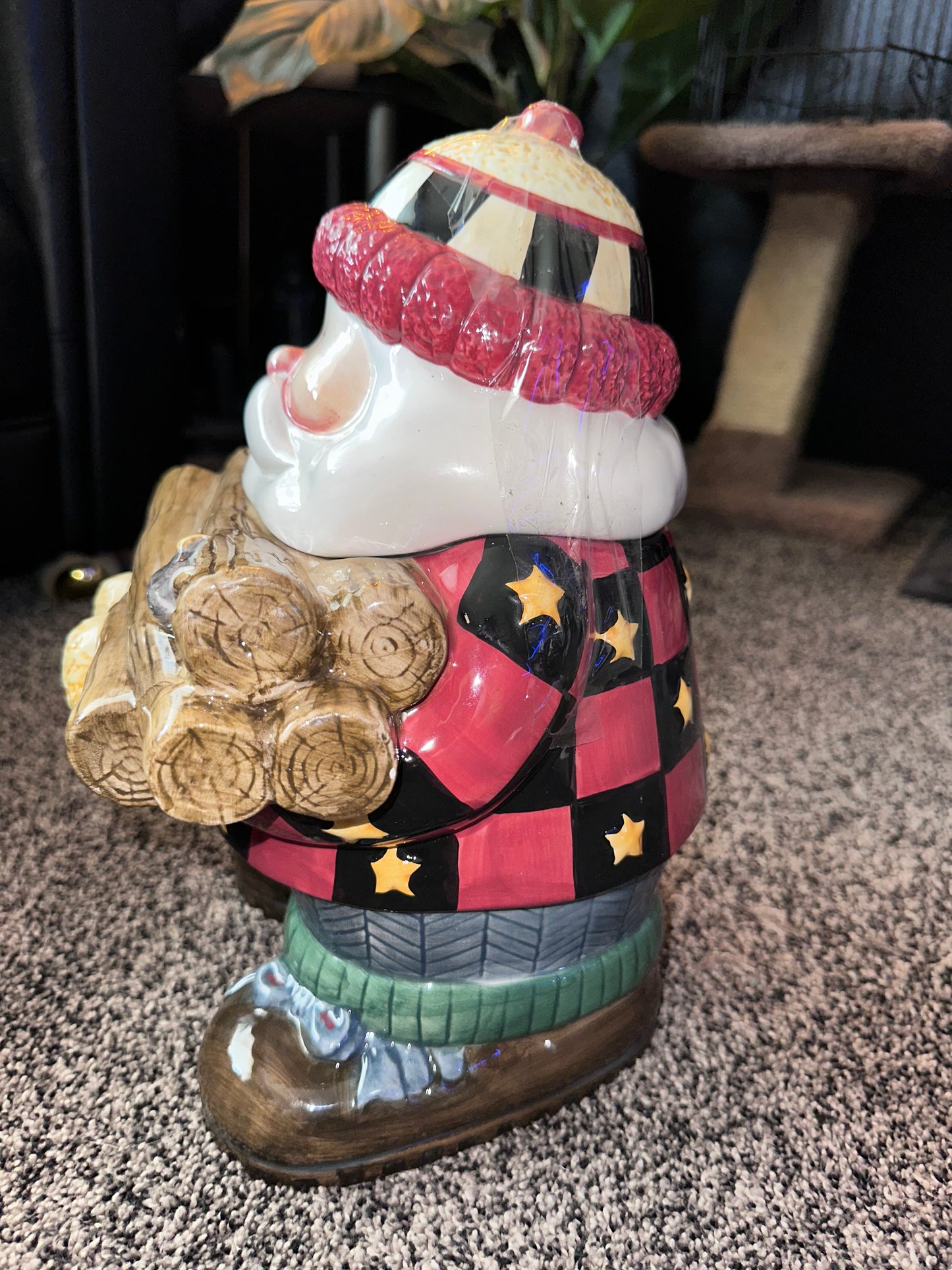 Sakura 1998 Debbie Mumm Woodland Santa Cookie Jar