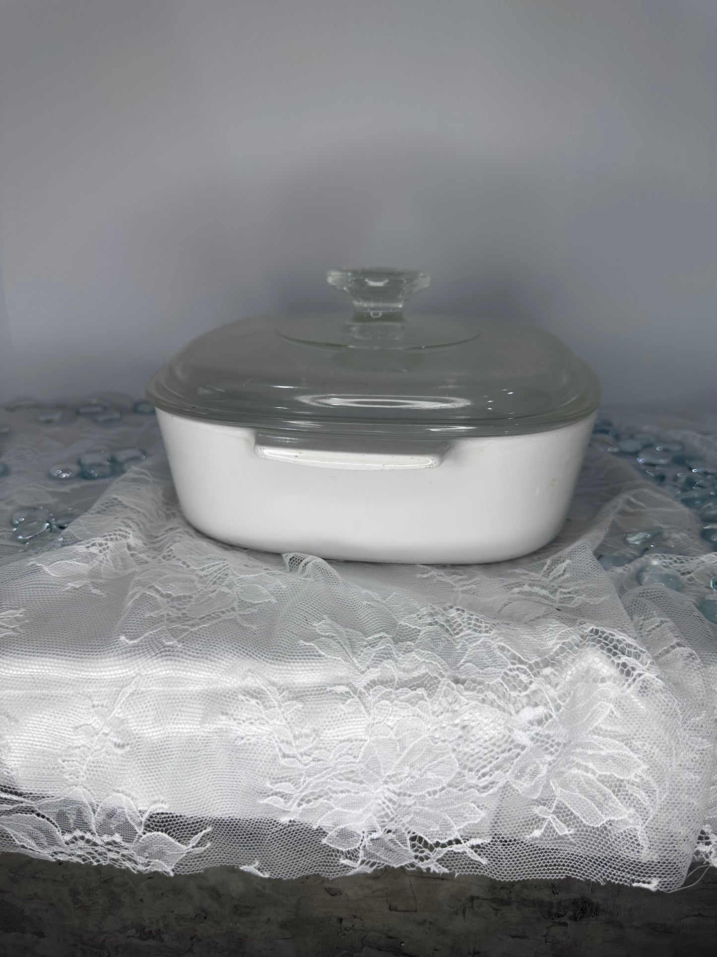 Corning Ware Blue Cornflower Casserole Dish 1 Quart with  Pyrex Lid