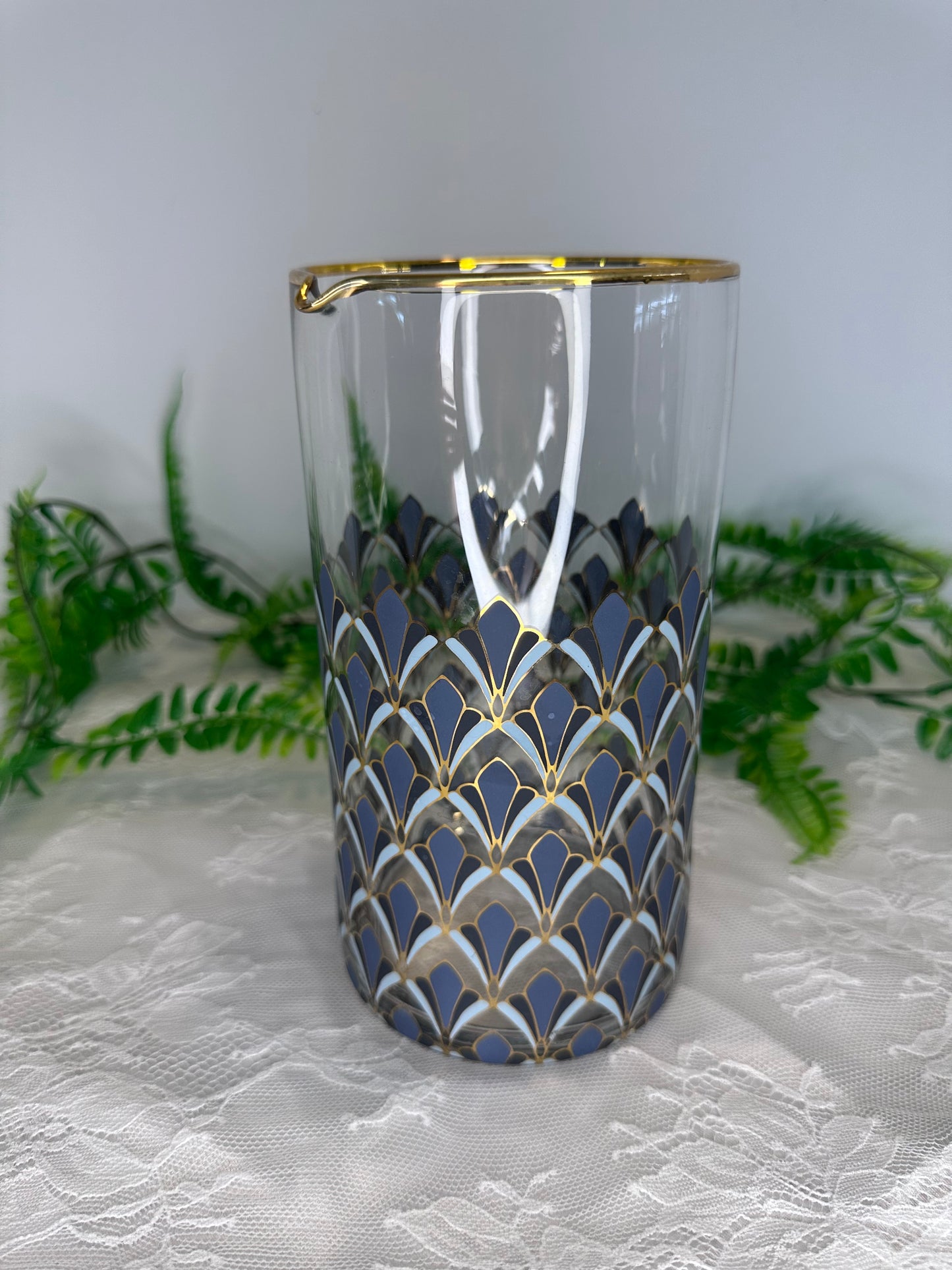 Gable Art Deco Cocktail Mixing Glass