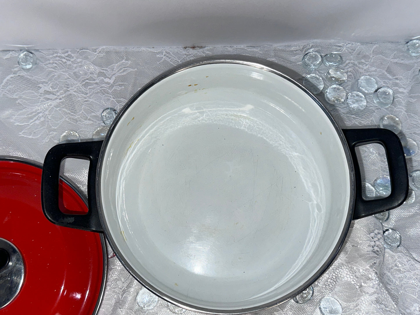 Vintage Enamel MidCentury Fancipan