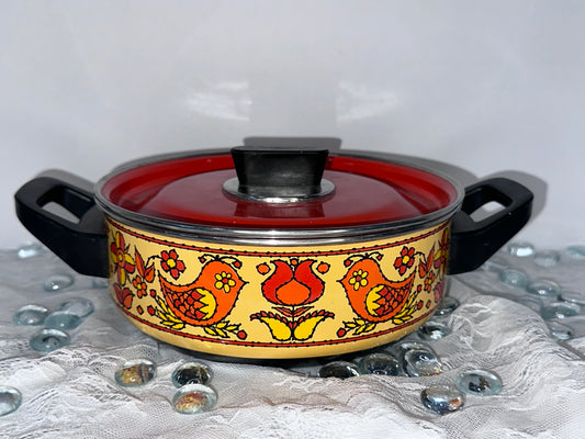 Vintage Enamel MidCentury Fancipan