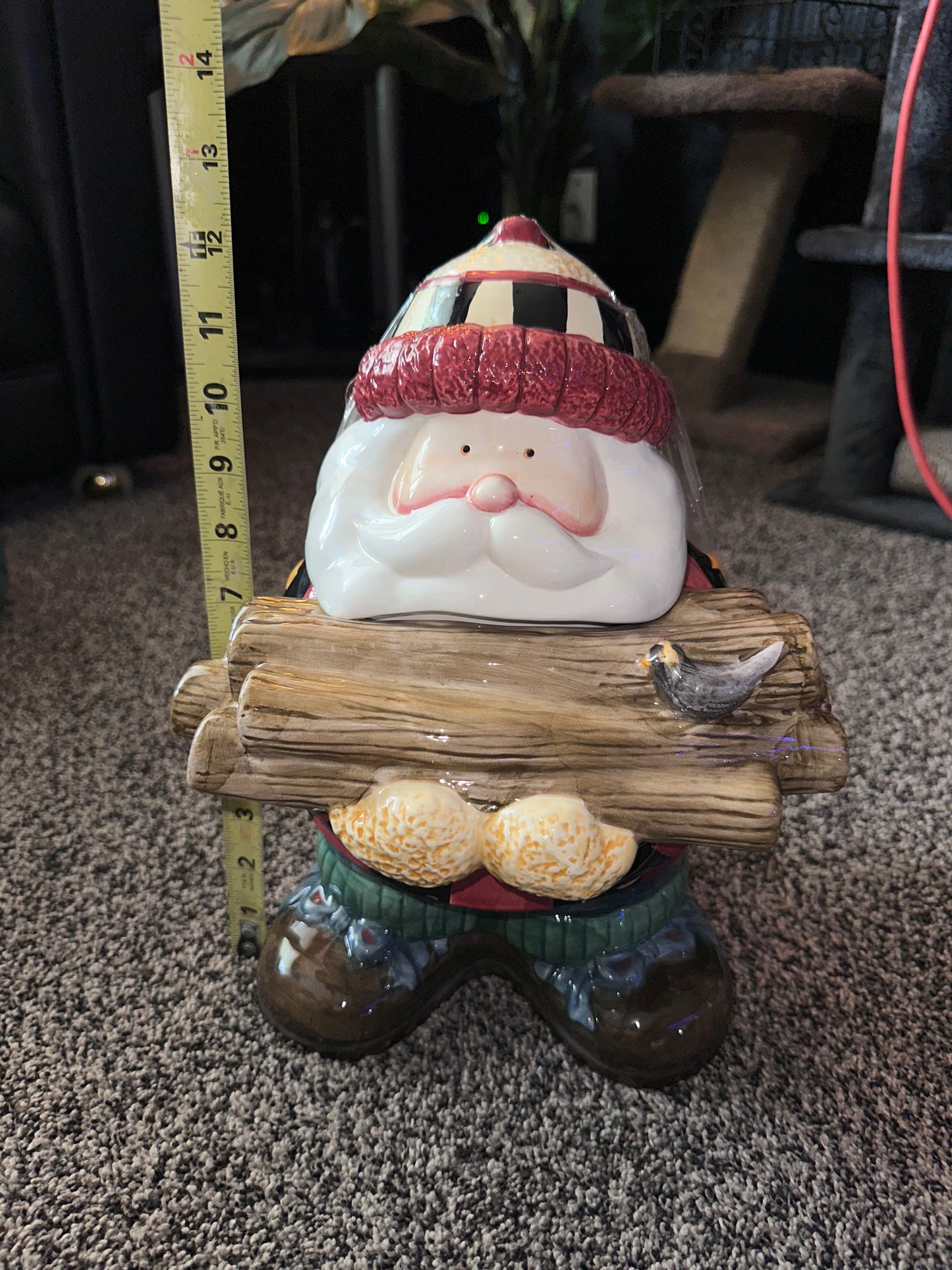 Sakura 1998 Debbie Mumm Woodland Santa Cookie Jar