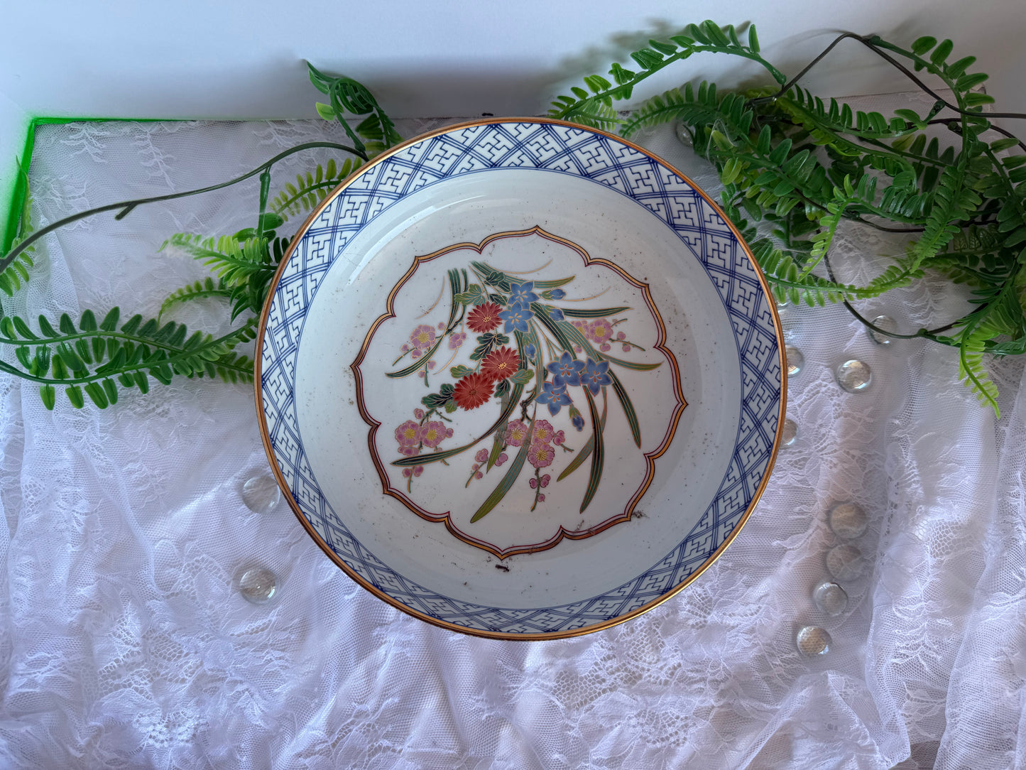 Vintage OMC Japan Imari style porcelain bowl