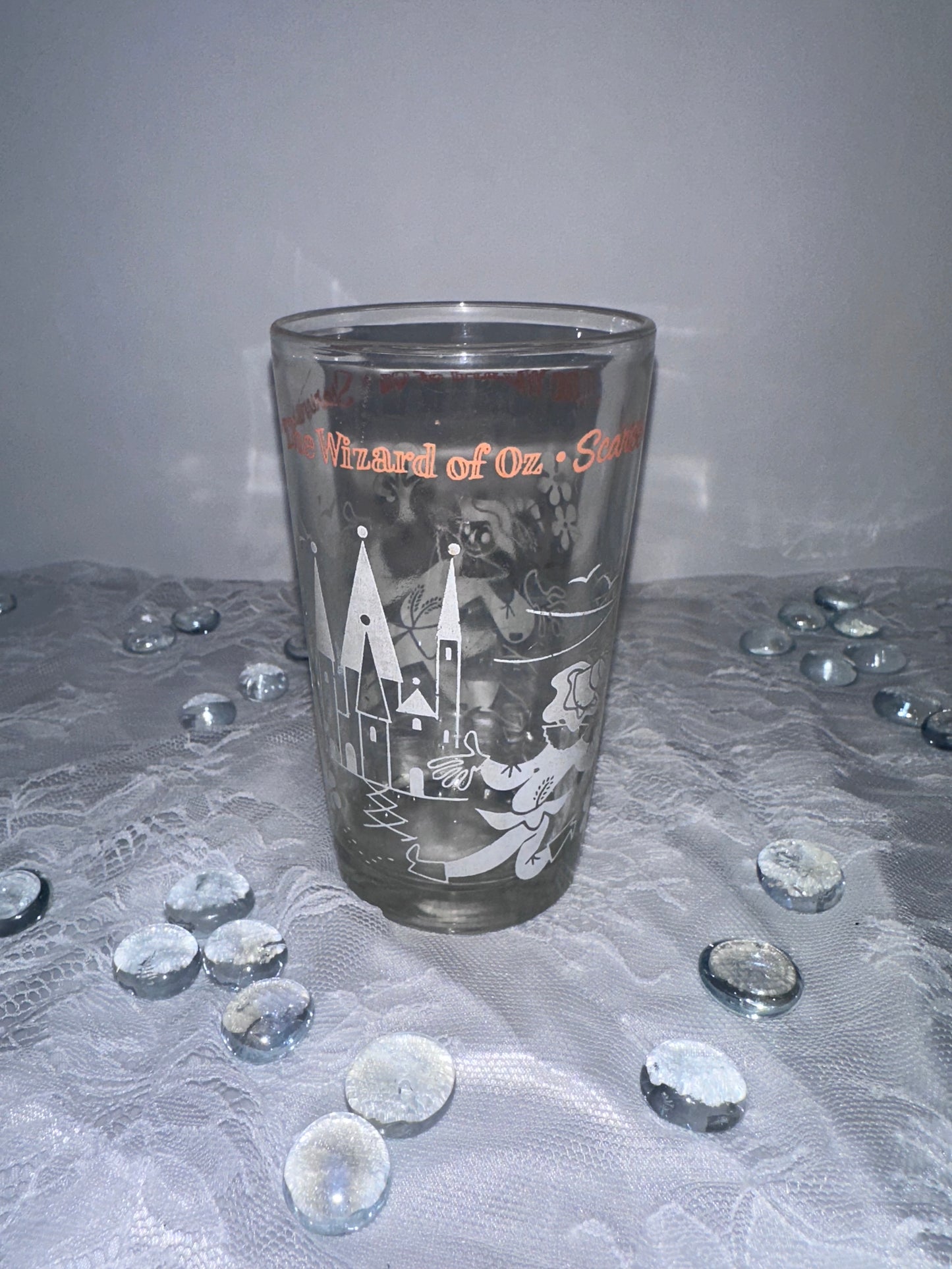 Vintage 1950's Swift & Co. Peanut Butter Glass - Wizard of Oz Scarecrow