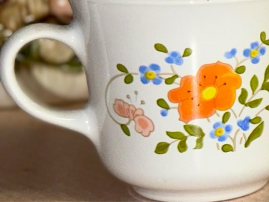 Corningware WILDFLOWER Teapot cups