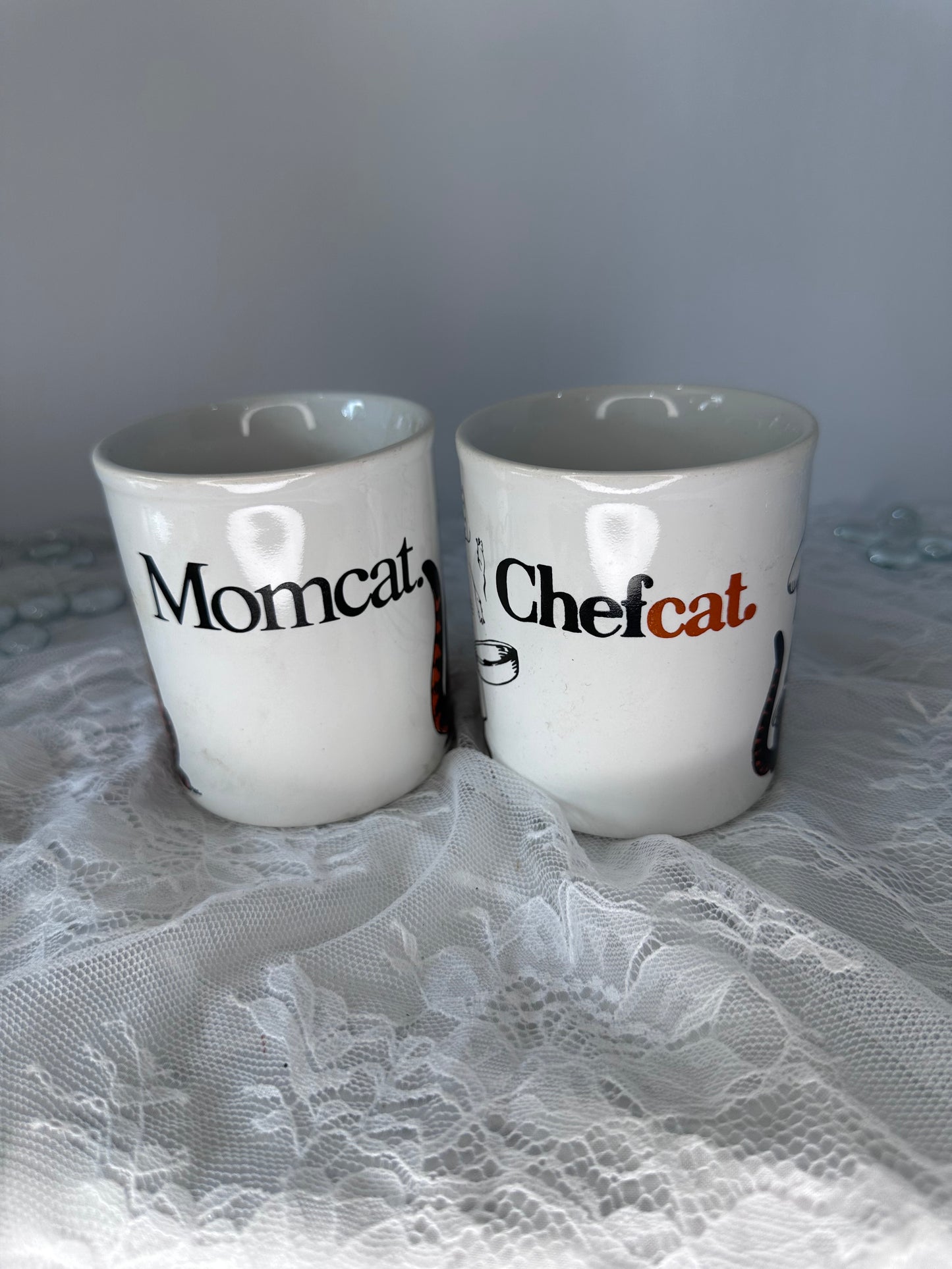 Set of 5 Cat mugs