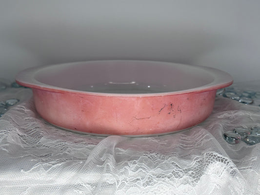 Vintage Pyrex  (8 Inch) Flamingo Pink Round Pan