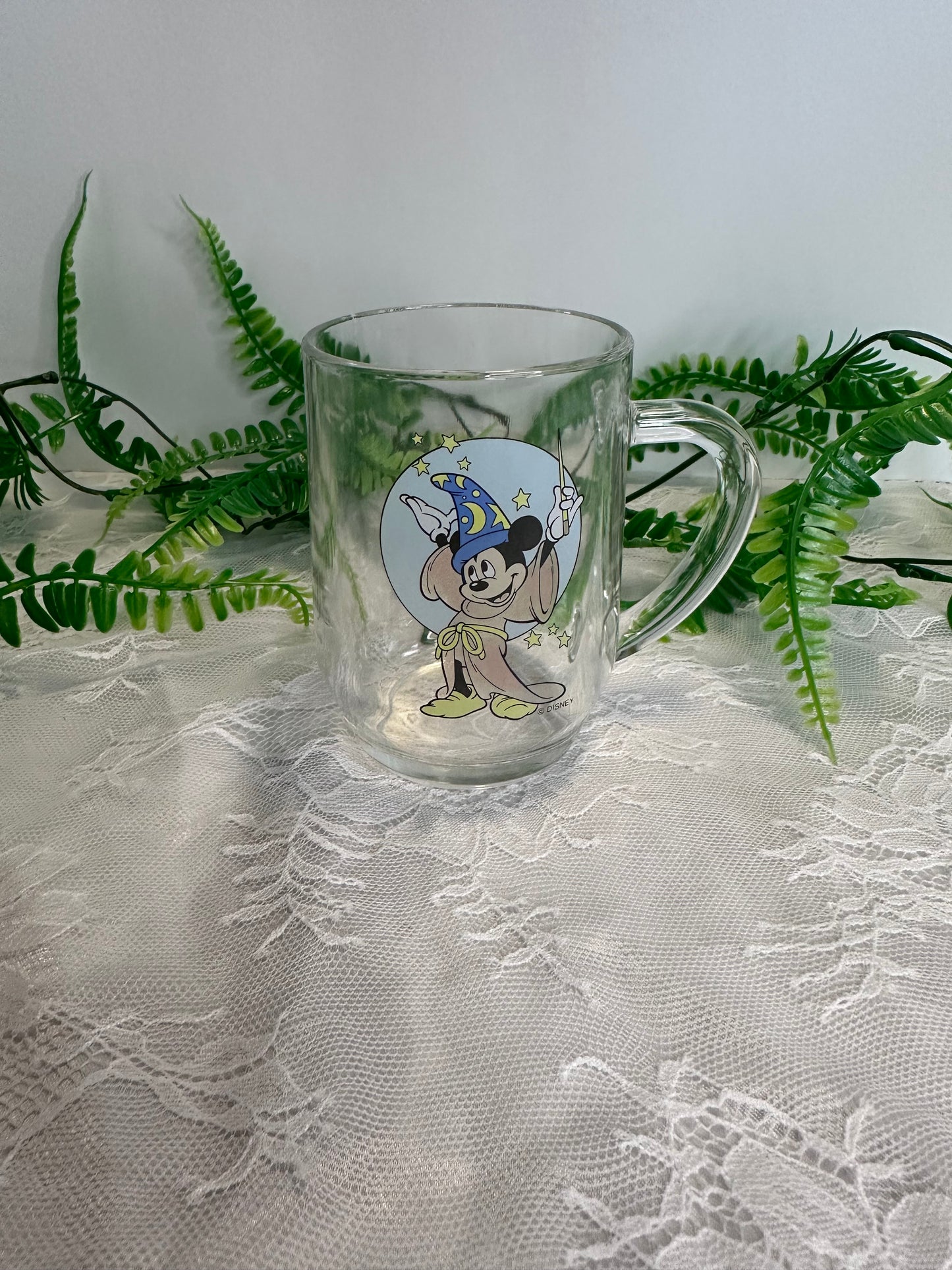 Vintage Disney Mickey Mouse glass mug