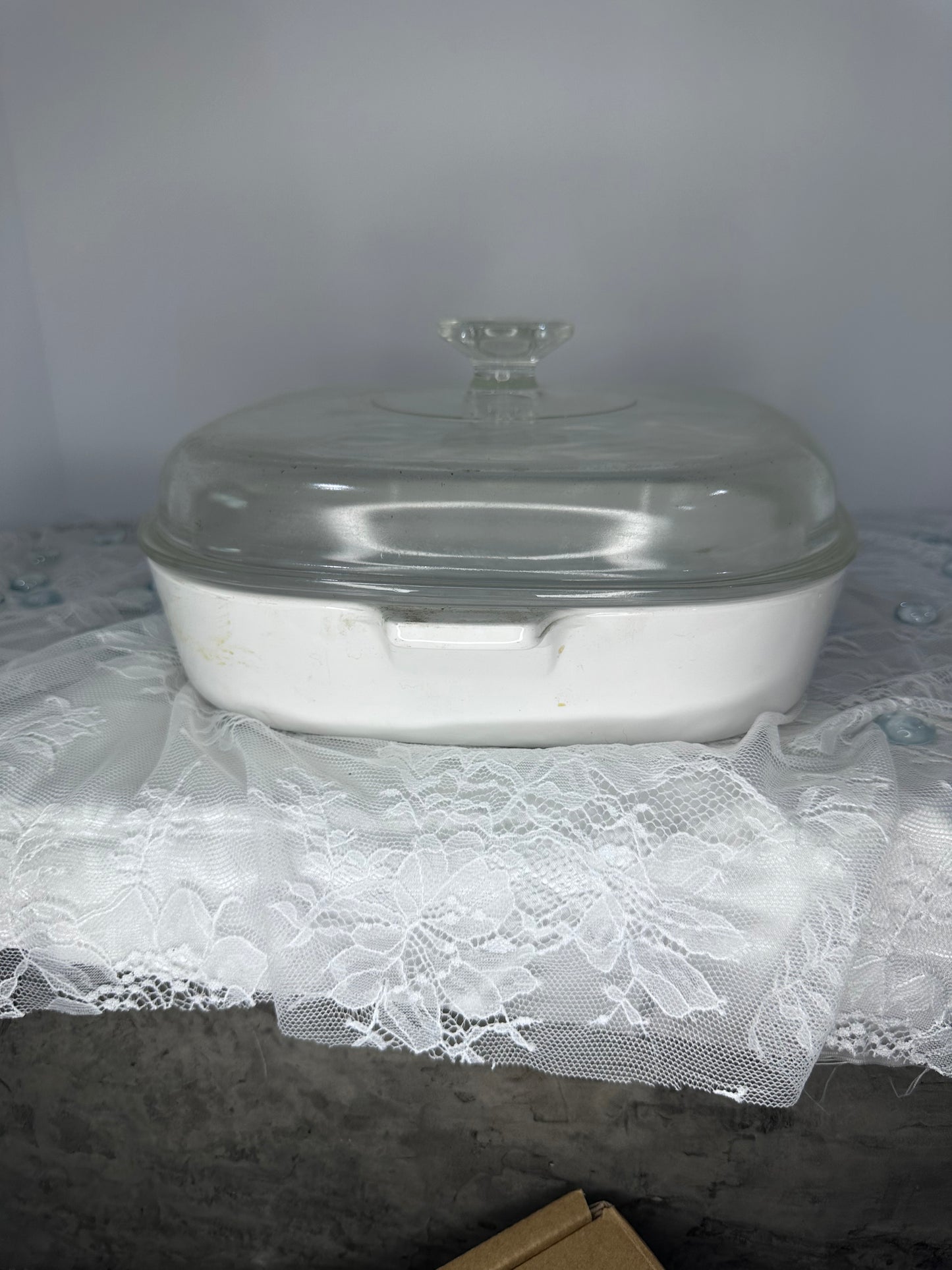 Corning Ware 10 Inch Blue Cornflower Covered Casserole W/ Dome Lid